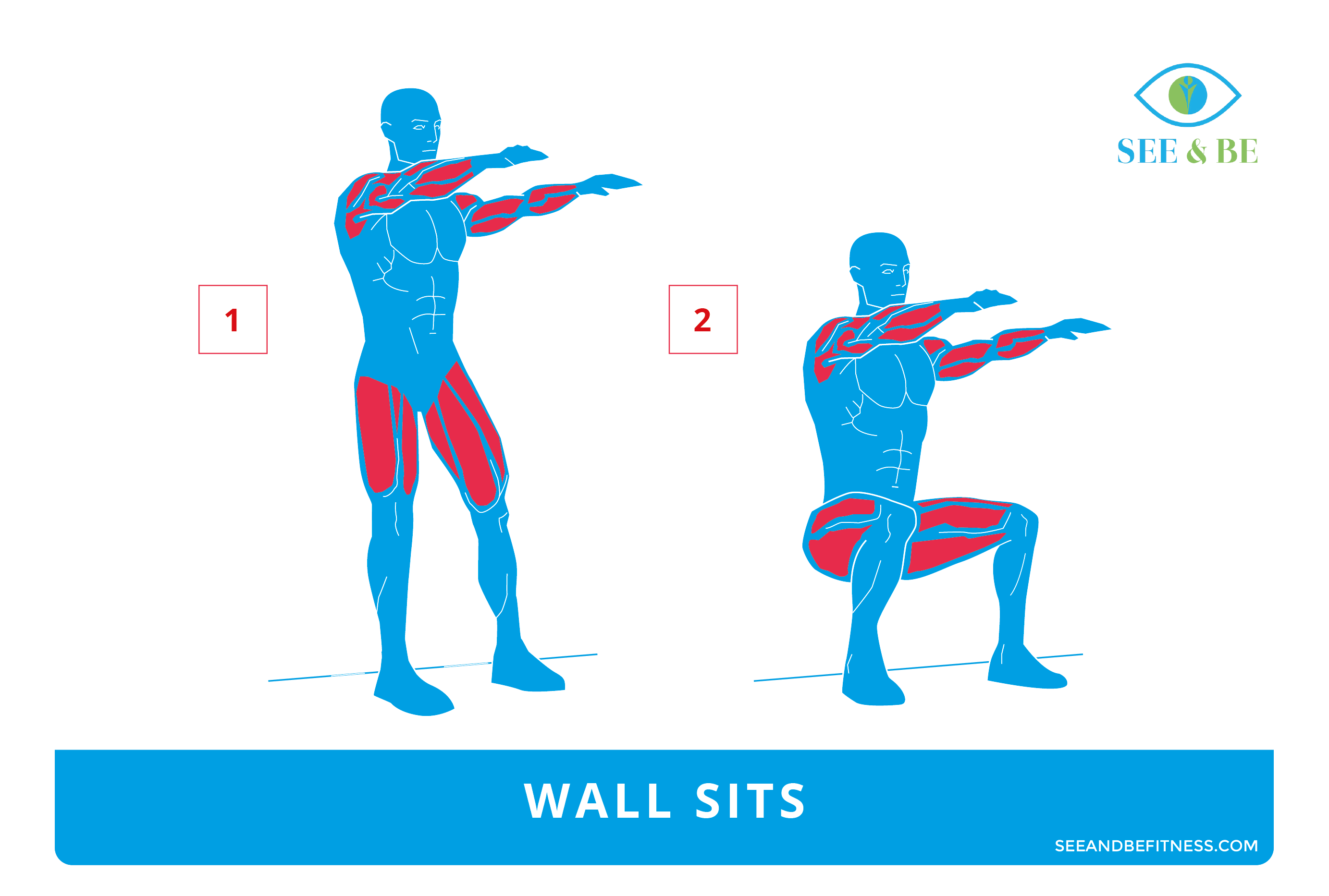 Wall Sit Exercise Muscles Worked Wall Sit Exercise Muscles Worked